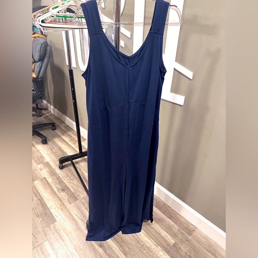 Cuddl Duds Wide Leg Flexwear V Neck Jumpsuit size medium